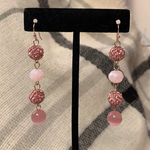 Pink Dangle Earrings